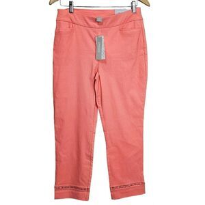 NWT Chico's Coral Sunset So Slimming Brigitte Slim Leg Size 4